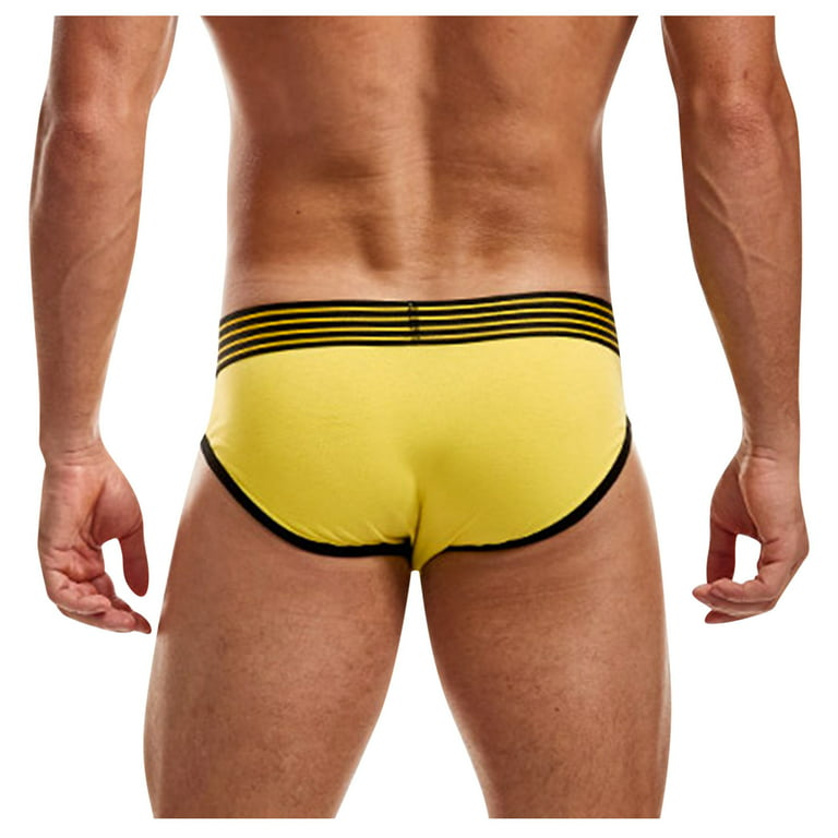 zuwimk Boxer Briefs For Men,Men's Underwear Everyday Micro Trunks  Yellow,XXL 