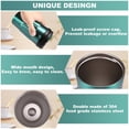 thumbnail image 3 of Insulated Coffee Cup 500ML Leak-Proof Drinking Cups with Handle 304 Stainless Steel Insulated Water Bottle Portable Insulated Tumbler, 3 of 10