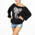 thumbnail image 4 of Sudaderas con capucha con estampado de elefante de hombro oblicuo para mujer, sudadera de manga larga, jerseys Methold FS6262-01, 4 of 7
