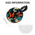thumbnail image 5 of Flower Butterfly Set of 2pcs PU Leather Round Suitcase Tags with Privacy Cover and Name ID Tag - Ideal for Travel Luggage, Handbags, Backpacks, School Bags, 5 of 6