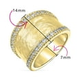 thumbnail image 4 of Bling Jewelry Womens Modern  Cocktail Statement Ring with CZ Accents 14K Gold Plated Brass, 4 of 7