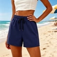 thumbnail image 2 of Lumosvexa Running Shorts Womens Sweat Shorts Athletic Short Pants Navy Size M, 2 of 6
