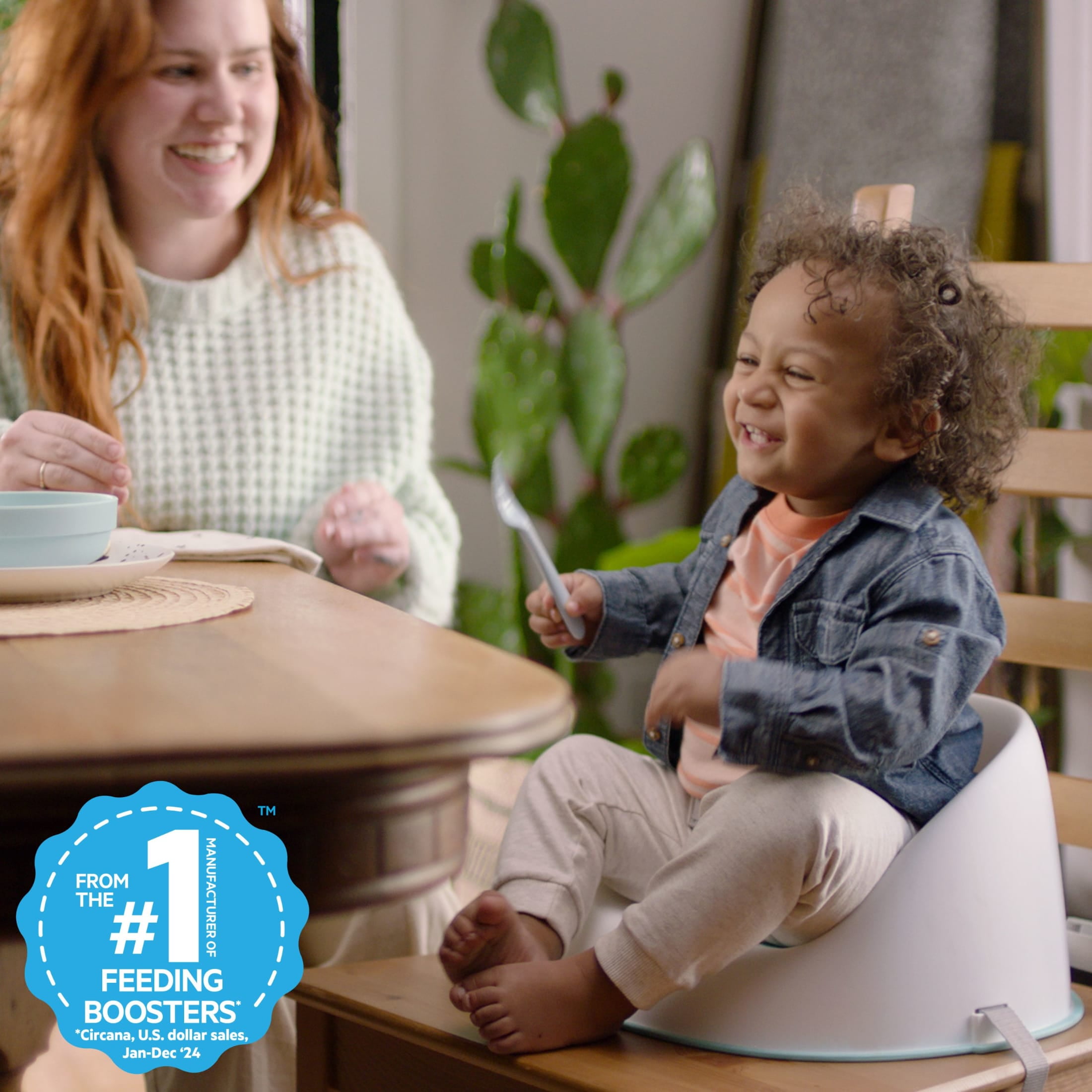 Ingenuity Simplicity Seat Easy-Clean Baby Booster Seat Feeding Chair- Teal