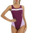 thumbnail image 1 of Women‘s Sport One Piece Swimsuit Push Up Monokini Tummy Control Color Block Swimwear Bathing Suits, 1 of 4
