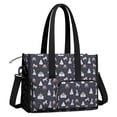 thumbnail image 2 of Teacher Tote Bag,Dark Princess Castle Pattern Teacher Utility Tote Bag,Large Work Tote Bags for Women with Multiple Pockets,Top Zipper Closure,13.8x10.6x6.7 Inch, 2 of 5