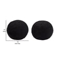 thumbnail image 2 of Benjara Wily Accent Pillow Set of 2- 10" Round Ball- Black Faux Sheepskin, 2 of 6