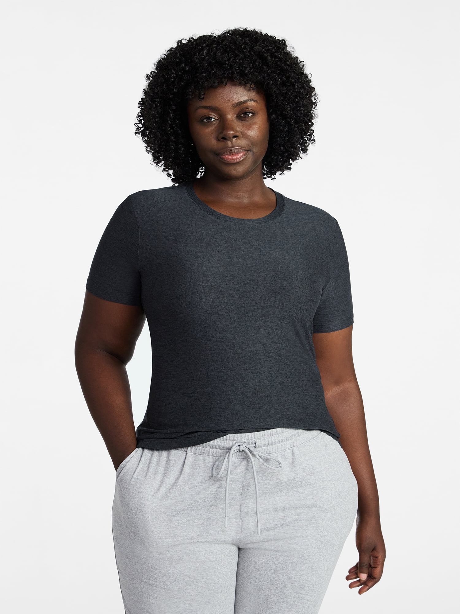 Athletic Works Women's and Women's Plus Performance ButterCore Tee, Sizes XS-4X