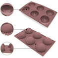 thumbnail image 2 of Autorización：Molde de silicona semiesfera grande de 6 cavidades, 2 paquetes de moldes para hornear para hacer chocolate, pastel, gelatina, mousse de cúpula Adepaton 2033807-1, 2 of 9