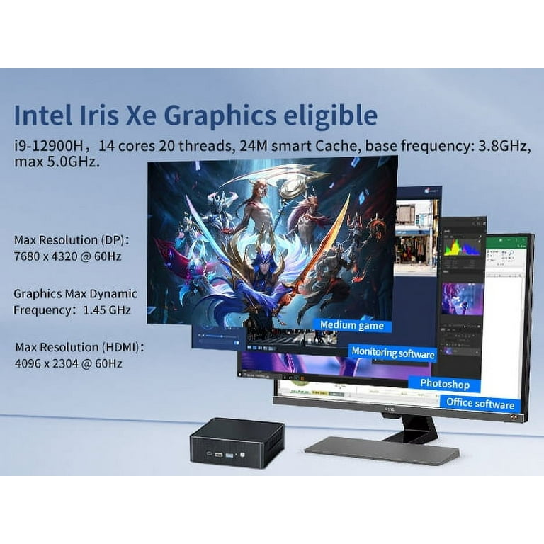  Mini Gaming PC Intel 12th i9-12900H,14Cores 20Threads