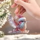 thumbnail image 4 of Diamond Crystal Critter Acrylic Keychain Pendant Car Interior Decorations Christmas Ornament Hanging Sign for Holiday Party Gift, 4 of 6