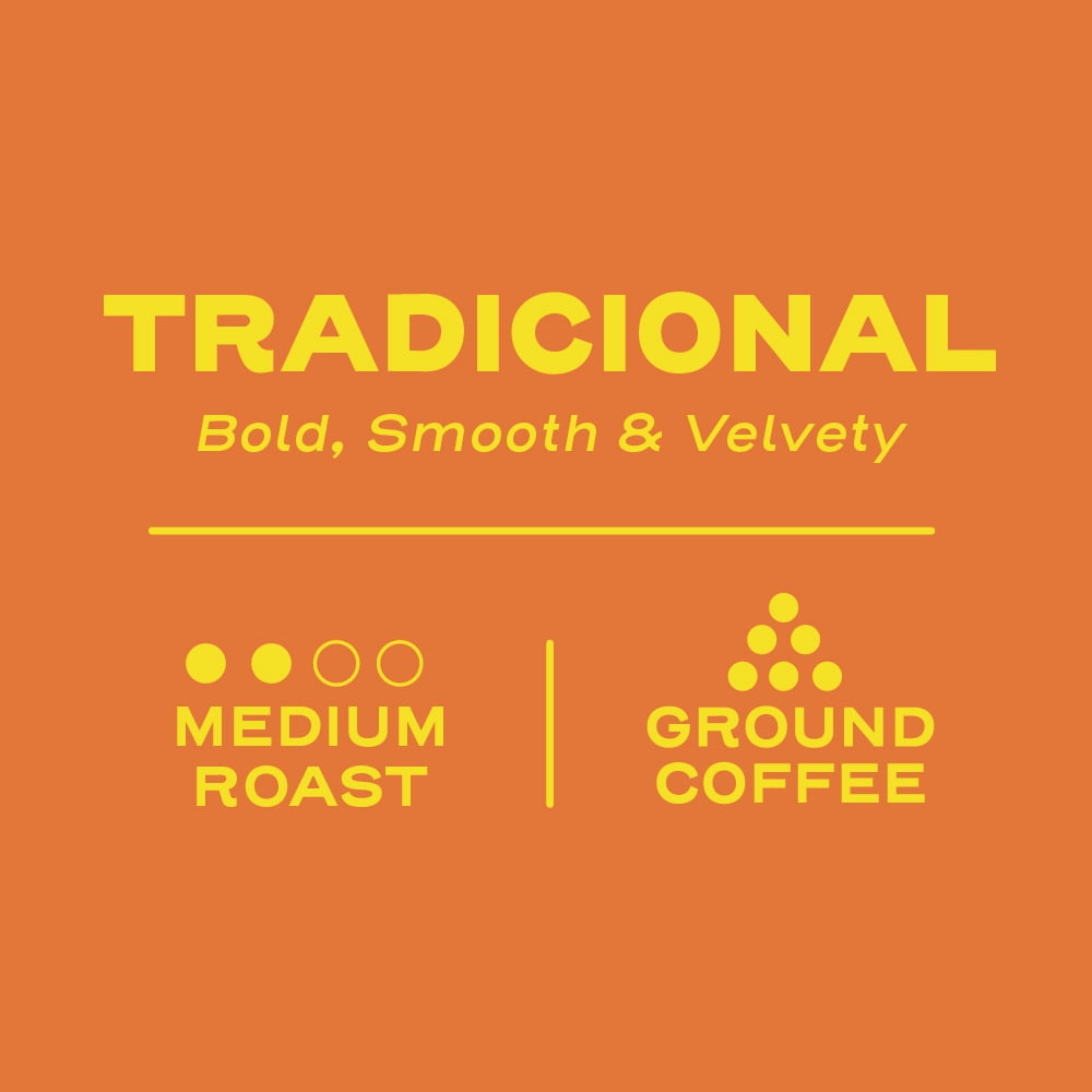 (6 pack) Cafe Sello Rojo Tradicional Coffee |Medium Roast Ground Coffee Bag | 10 Ounce