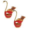 thumbnail image 1 of Oleegame 2PC Stainless Steel Cutlery Set Swan Base Creative Tableware European Fruit Fork Dessert Small Spoon Cute Coffee Spoon Combination, 1 of 7