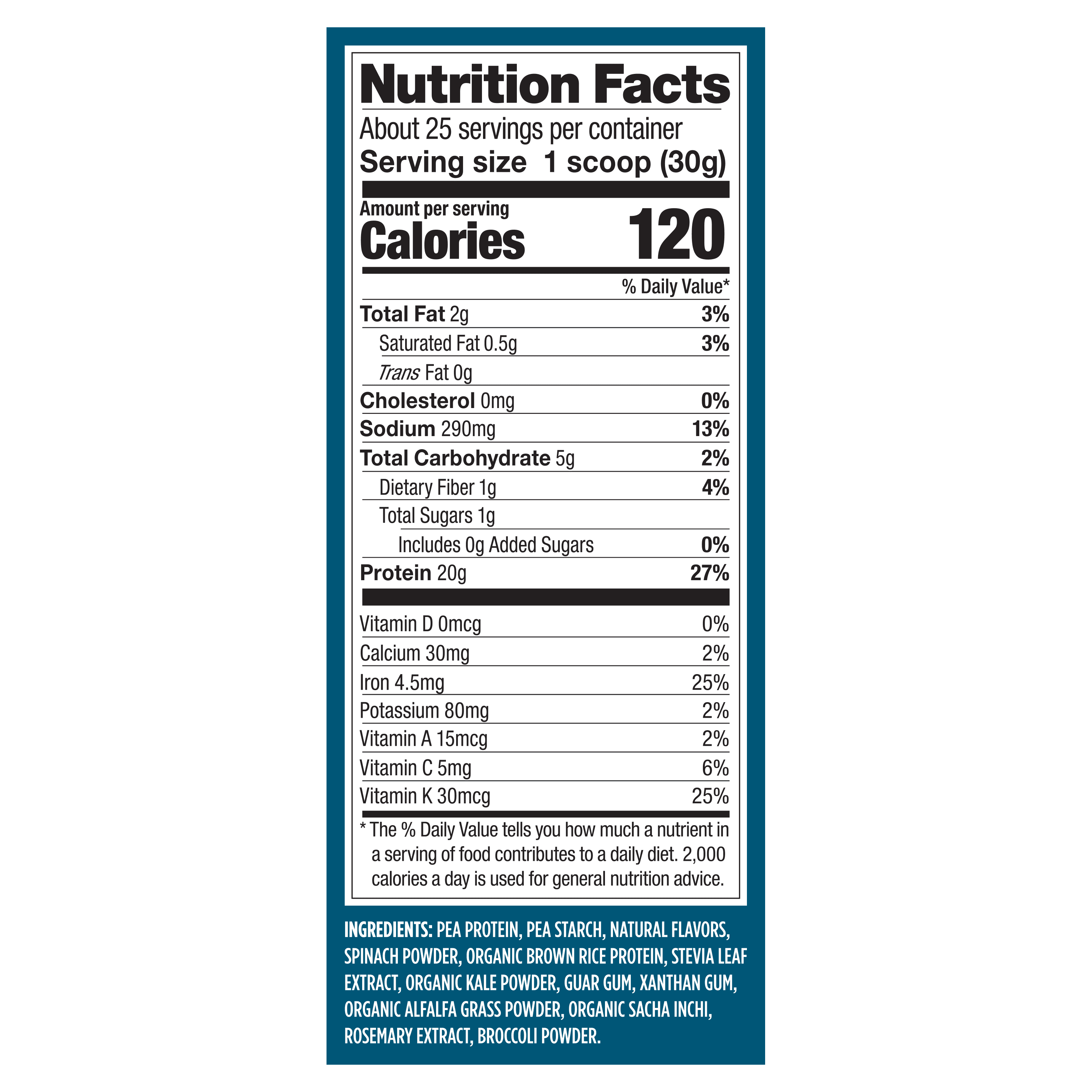 Vega - Protein & Greens Plant-Based Protein Powder, Vanilla, Gluten-Free, 20g Protein, 25 Servings (26.08oz)