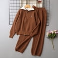 thumbnail image 4 of LvhaoGJOB Little Kids Kids 2-Piece Outfit Set, Coffee - sherpa fleece, 4 of 5