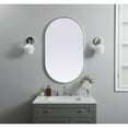 thumbnail image 2 of Metal Frame Oval Mirror 24x40 Inch in Silver, 2 of 3