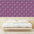 thumbnail image 3 of Ambesonne Tropical Peel & Stick Wallpaper for Home, Exotic Acrylic Flowers Art, 13"x72", Dark Magenta Slate Blue, 3 of 5