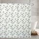 thumbnail image 1 of Cortina de ducha estampada con estilo navideño para baño, impermeable y elegante, de estilo europeo y americano, con ganchos., 1 of 7