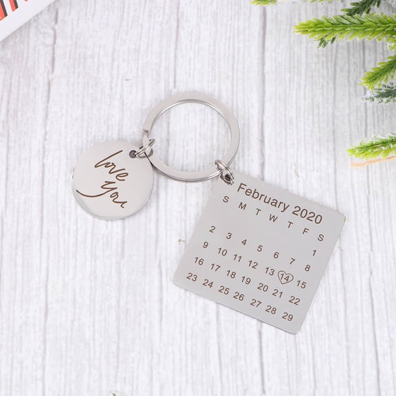 WRISTBIQUE Special Date Keychain Stainless Steel Silver 1Pack