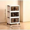 thumbnail image 2 of Howcool 3 Tier Stackable Storage Bins with Lids and Wheels, Foldable Storage Boxes with Rolling Casters, Closet, Living Room, Home Office, 2 of 6