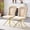 Beige,Gold, variant on NEW Set of 2 Teal Puffy Bubble Chair Ball Chain Chair Velvet Dining Chairs with Gold Legs, Modern Upholstered Accent Chairs for Dining Room & Kitchen