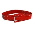 thumbnail image 1 of Nituyy Ceinture à Rivets Irrégulière pour Femmes, Ceinture Grand Ajustable en Cuir PU pour Robe, 1 of 2