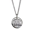 thumbnail image 2 of Women's Stainless Steel Initial Pendant Necklace-Isaiah 43:1 by Shields of Strength, 2 of 3