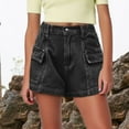 thumbnail image 2 of Shorts for Women Elastic Waist Summer Casual With Side Pockets Daily Wear Gym Shorts, 2 of 5