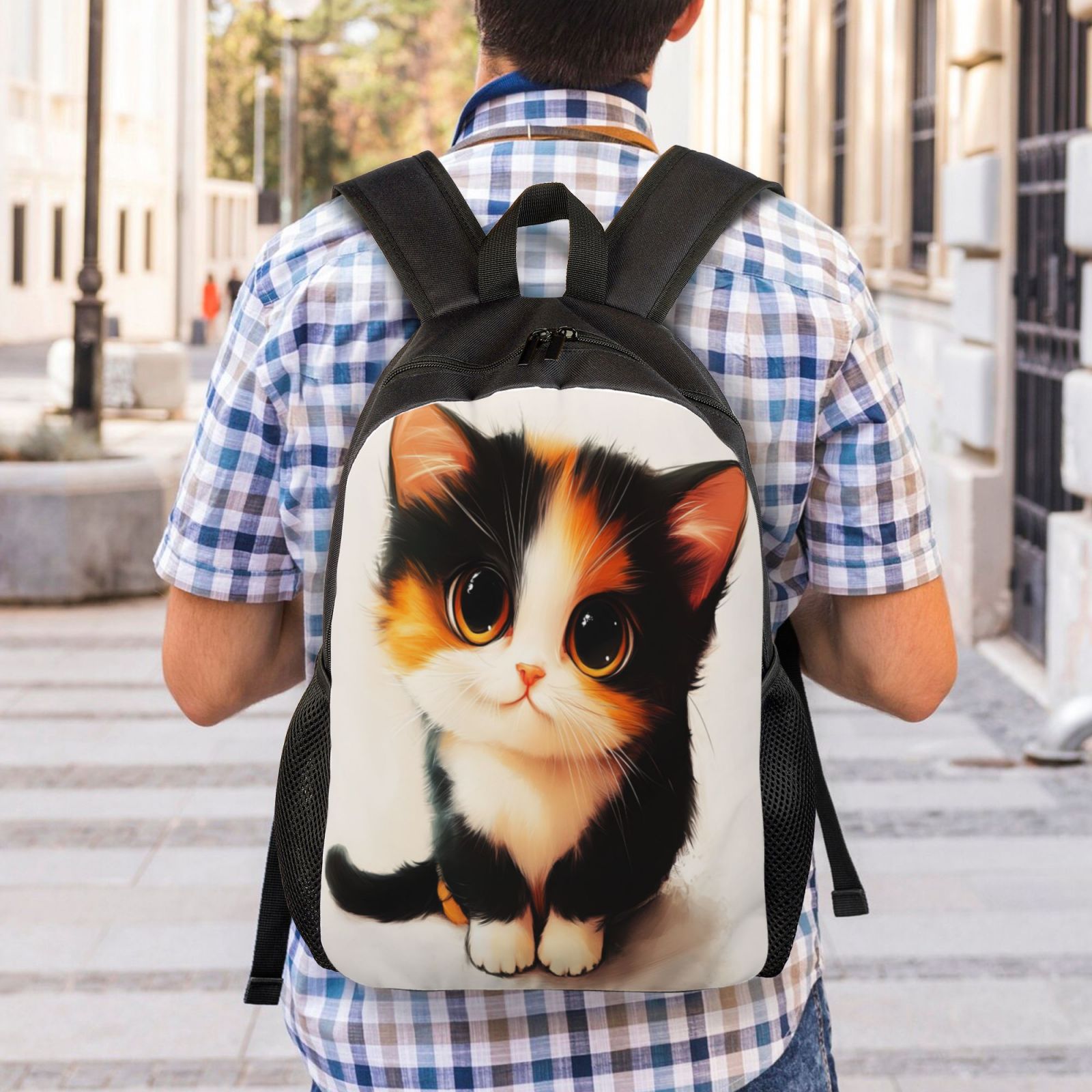 Cat Backpack Double Shoulder Backpack Durable, Spacious, Ergonomic Design for Travel, Work & Outdoor Use