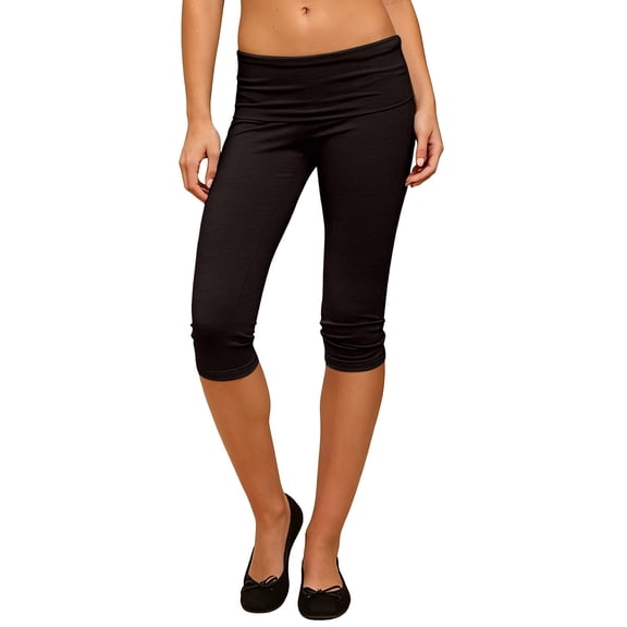 LIIPEE Womens Leggings Casual Solid Color Slim-Leg Cropped Low Legging Female Tight Seamless Waistband Comfortable Hip-Lifting Breathable Soft Daily Yoga Pants With Pockets,L