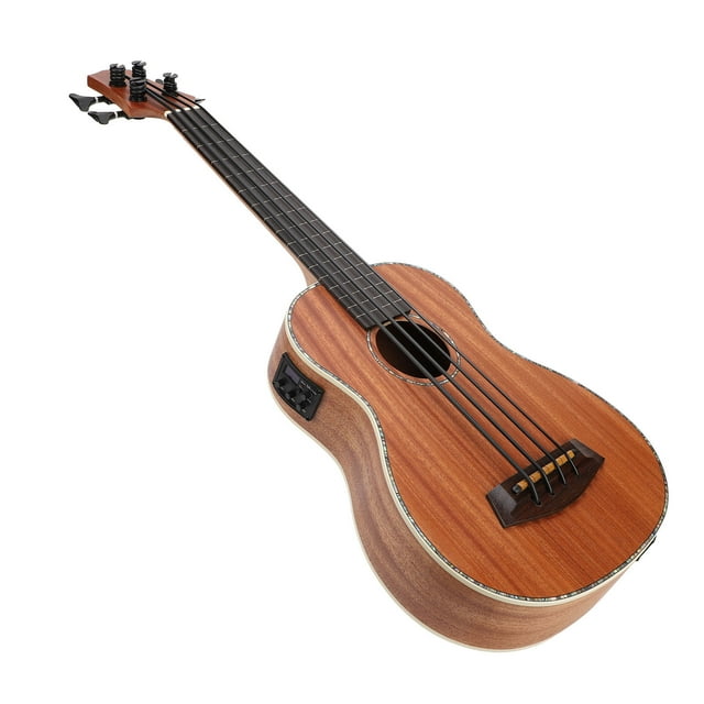 4 String Acoustic Guitar, 16 Fret Bass Guitar Excellent Timbre Non Break Exquisite with Equalizer for Concert