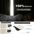 thumbnail image 4 of Top Finel 100% Blackout Linen Pleated Window Shades, Cream 52" x 90", 4 of 9