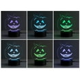 thumbnail image 2 of Personalized Planet Jack-O-Lantern Pumpkin Multicolor LED Halloween Night Light with Custom Name Laser Engraved on Acrylic Design Insert, 2 of 3