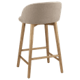 thumbnail image 3 of Bouclair Beige Fabric and Wood Stool, 3 of 4
