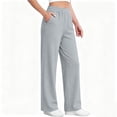 thumbnail image 5 of Diufon Wide Leg Sweatpants Women High Waisted Pull On Jogger Pants Fleece Lined Lounge Pants with Pockets, 5 of 10