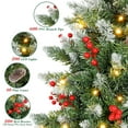 thumbnail image 3 of GIKPAL 6ft Pre-Lit Pencil Christmas Tree, Skinny Spruce Slim Holiday Decoration w/ 600 Tips, 200 Incandescent Lights, Metal Hinges & Base, 3 of 10