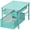 Turquoise, variant on Stackable 2 Tier Sliding Basket Organizer Drawer