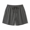 thumbnail image 5 of Delayuji Women's Short Solid Color Loose Breathable Elastic Tie Up Cotton Linen Shorts For Women Summer, 5 of 7