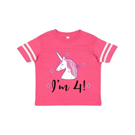 

Inktastic 4th Birthday Cute Unicorn Gift Toddler Toddler Girl T-Shirt