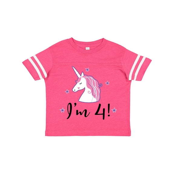 Inktastic 4th Birthday Cute Unicorn Girls Toddler T-Shirt