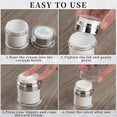 thumbnail image 5 of Frasco con bomba sin aire de 3 uds, dispensador de botella con bomba sin aire de 15ml, 30ml y 50ml, botella de vacío con tarro de crema de viaje, contenedor humectante con bomba vacía,, 5 of 5