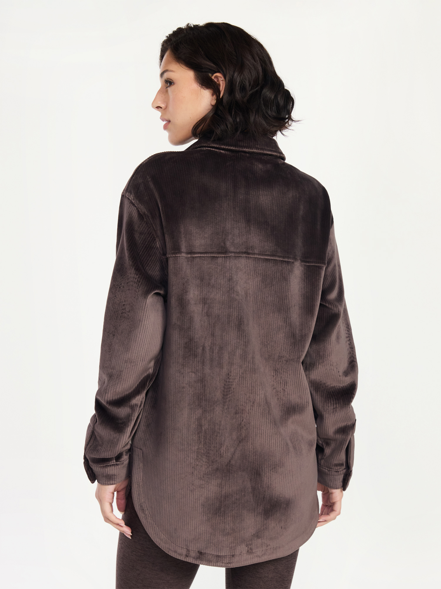 Avia Women's and Women's Plus Cord Velour Shacket, Sizes XS-4X