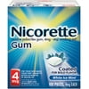 Nicorette 4 mg Nicotine Gum, Coated White Ice Mint 100 ea (Pack of 6)