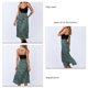 thumbnail image 5 of Falda midi con estampado de leopardo Falda midi de gasa con cremallera lateral y cintura alta para dama Chica Fiesta de citas Verde oscuro M, 5 of 6