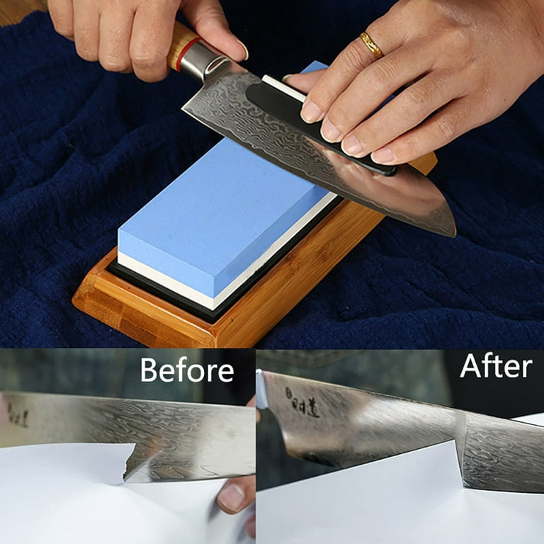 Vigor Japanese Whetstone Knife Sharpening Stone 2 Side Grit - Angle Guide