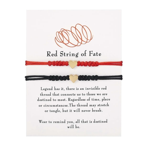 Pulsera de cuerda roja anudada Longitud Amantes Pulsera de tarjeta de papel Pulsera Wmkox8yi sjalhkljlk4608