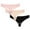 Black, variant on HAOTAGS 3Pack Panties for Women,Solid Breathable Quick-Dry Causal Thong Panties Beige XS