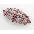 thumbnail image 4 of Faship Gorgeous Pink Crystal Floral Hair Barrette Clip - Pink, 4 of 5
