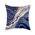 thumbnail image 2 of Geode Layers Square Pillow, Blue White Gold Abstract Natural Beauty Home Decor, Throw Pillow, Accent Pillow, Living Room Decor, Bedroom, 2 of 6