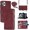 9 Card Slots Lanyard Burgundy, variant on iPhone 11 Pro Phone Case Wallet for Women Men with Credit Card Holder, iPhone 11 Pro Crossbody Case with Strap Shoulder Lanyard, Zipper Pocket PU Leather Cases for iPhone 11 Pro,5.8" Black