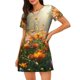 thumbnail image 1 of Easygdp Butterflies In Flower Field Camisón de manga corta para mujer, informal, estampado, 1 of 6